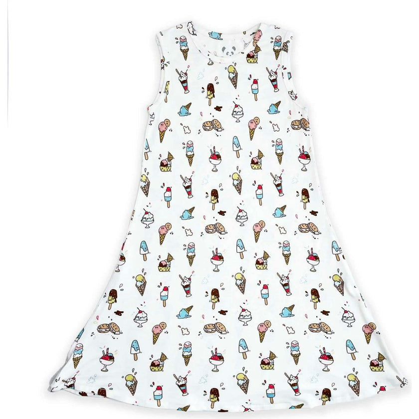 Ice Cream Bamboo Girls' Sleeveless Dress