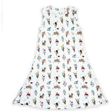 Ice Cream Bamboo Girls' Sleeveless Dress