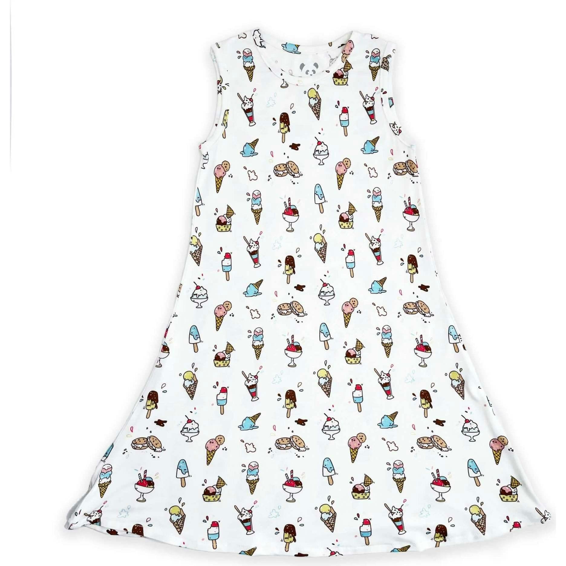 Ice Cream Bamboo Girls' Sleeveless Dress