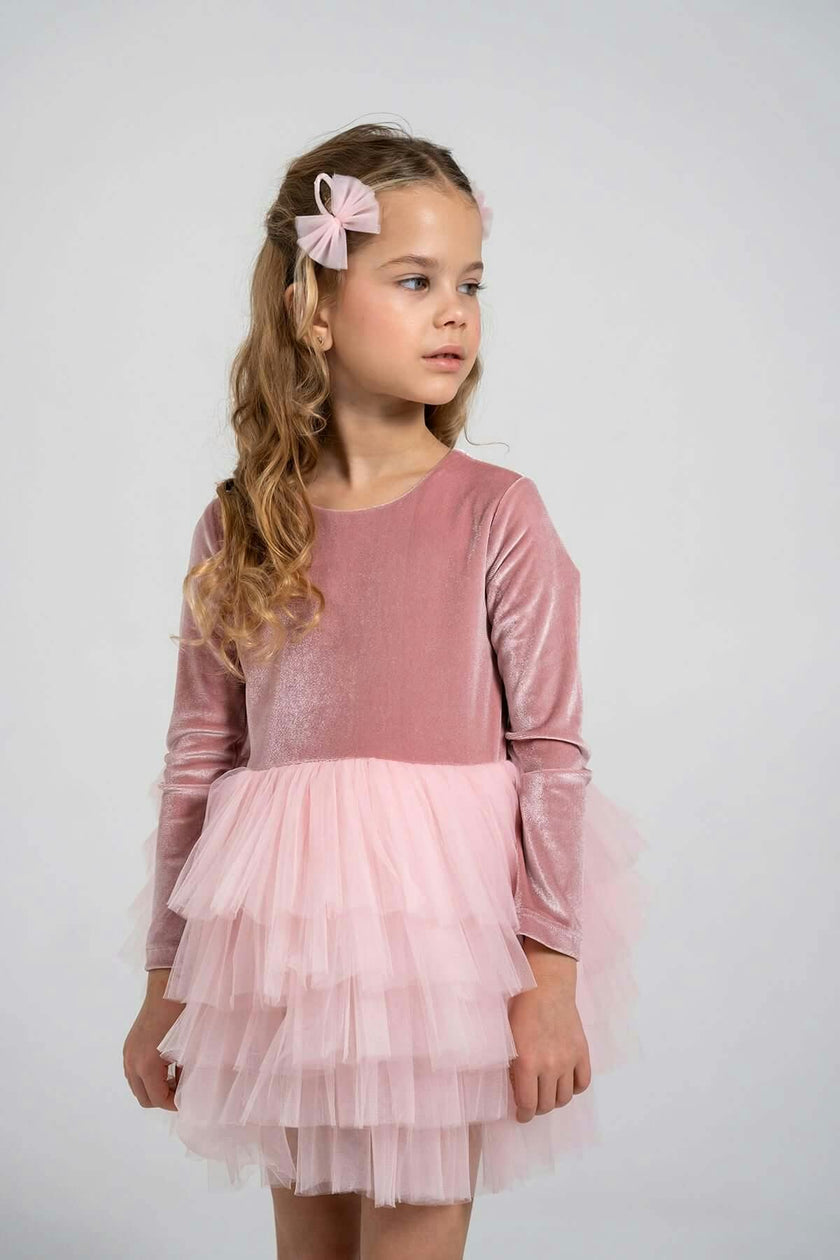 Pink Velvet Tutu Dress