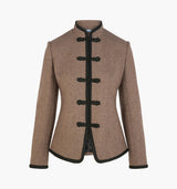 The Valerie Jacket -  Chocolate Herringbone
