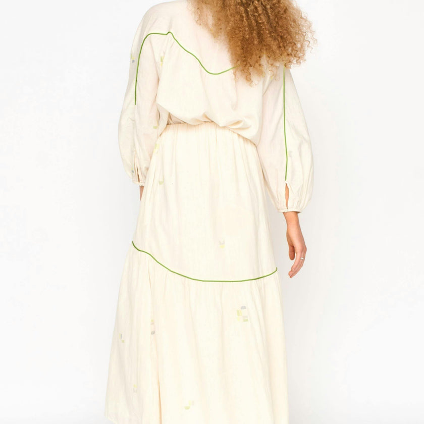 Brighton Skirt in Lime Jamdani