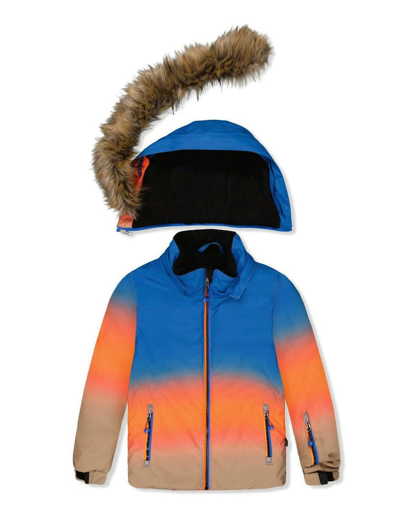 Two Piece Play Snowsuit Blue And Orange Gradient