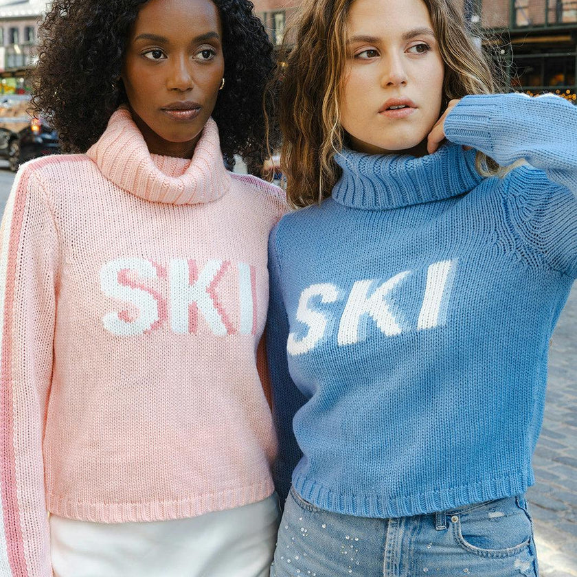 Jade Turtleneck Sweater - Light Pink Ski