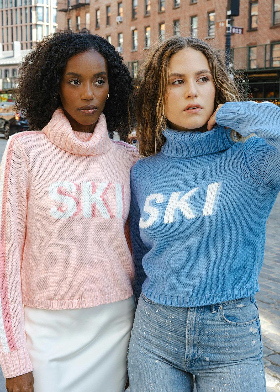 Jade Turtleneck Sweater - Light Pink Ski