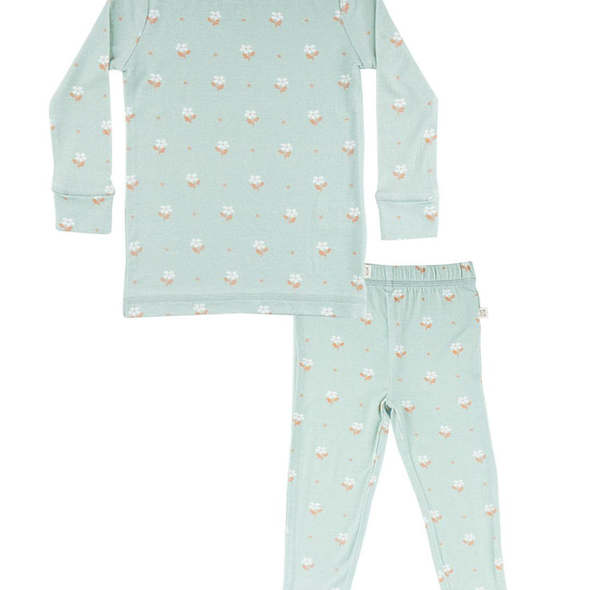 Modal Pajama Set, Seafoam Floral