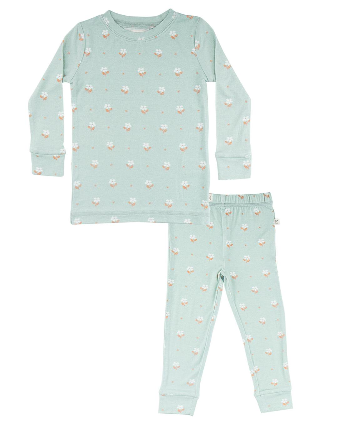 Modal Pajama Set, Seafoam Floral