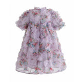 Lavender Garden Ruffle Occasion Dress