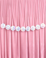 Smiley Banner - iridescent foil banner
