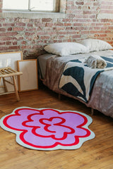Funky Flower Shaped Irregular Rug by Shayla Goethe
