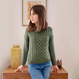 Cadogan Supersoft Merino Children's Sweater - Grass