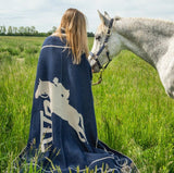Cotton Sustainable Knit Throw Blanket - Equestrian Jumper