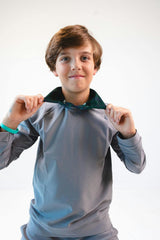 gray pullover