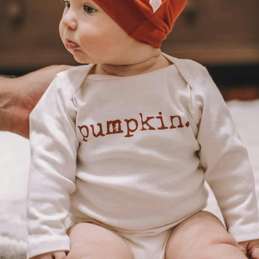 Pumpkin Organic Bodysuit Long Sleeve
