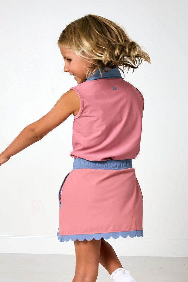 dusty pink/slate cheer top