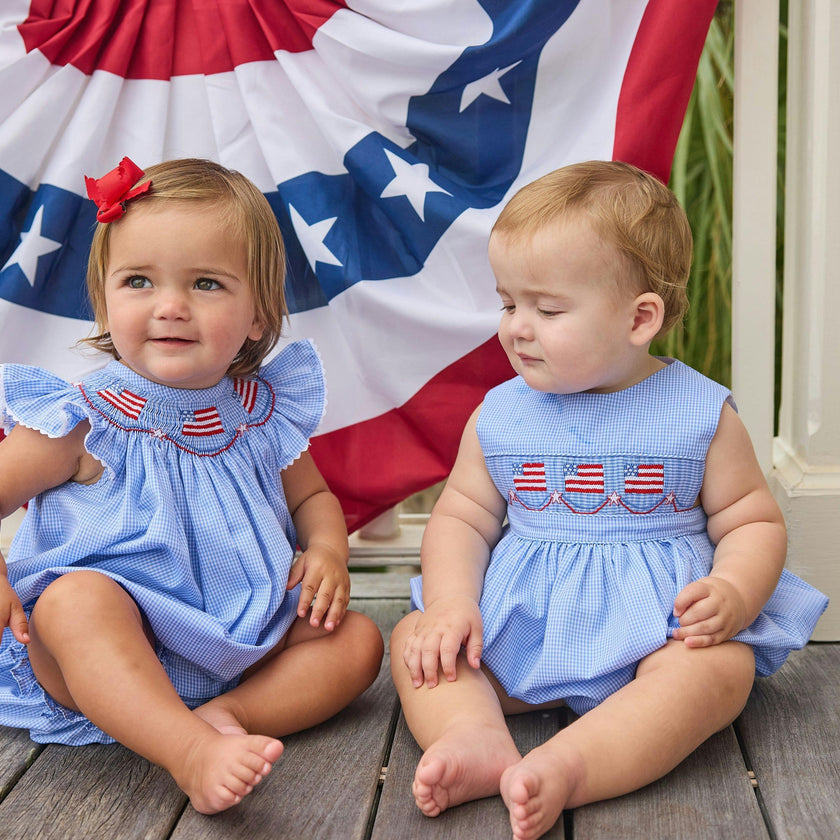 Smocked Apron Bubble - Flags