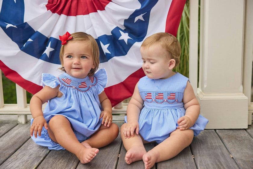 Smocked Bishop Bubble - Flags