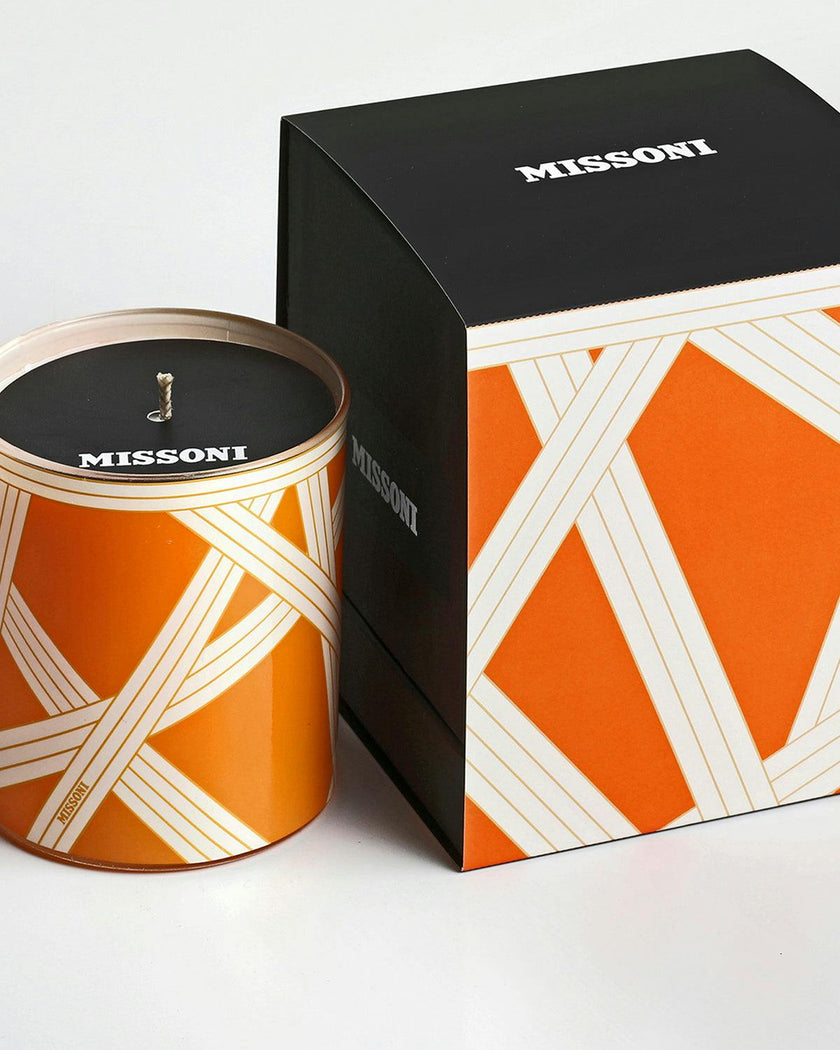 Scented Candle NASTRI 220gr  Bicolore 1 Orange diam. 3.3", H 3.5"