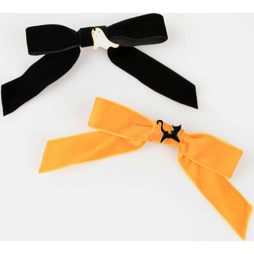 Velvet Bow Hair Clips