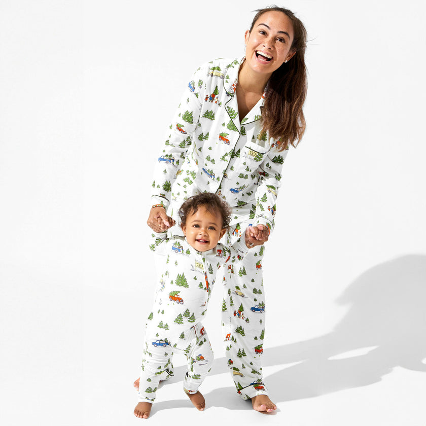 Christmas Tree Farm Bamboo Convertible Footie