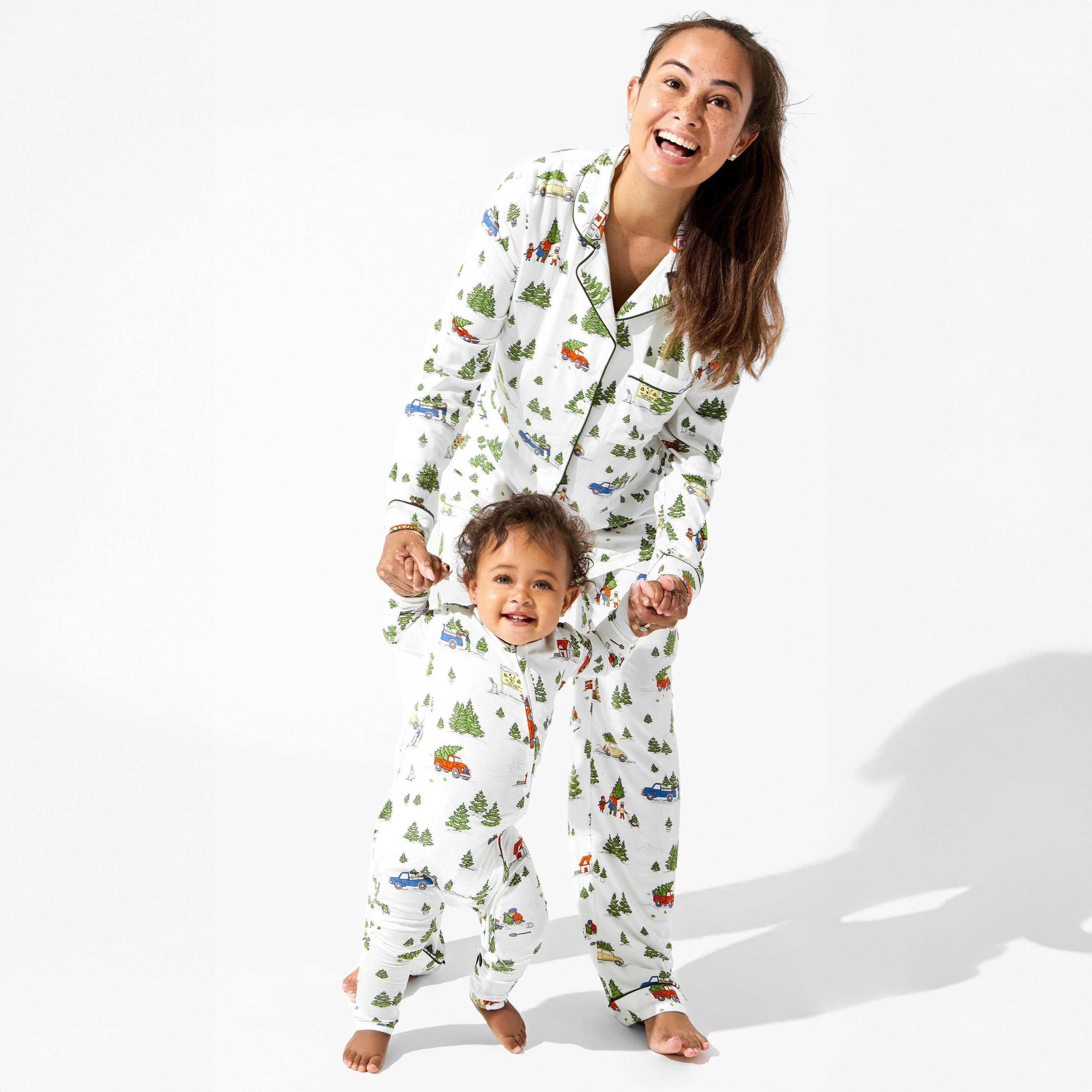 Christmas Tree Farm Bamboo Convertible Footie