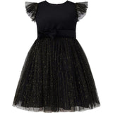 Wednesday Velvet & Glitter Tulle Party Dress