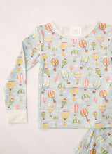 Children's Two Piece Organic Pajamas - Up Up & Away