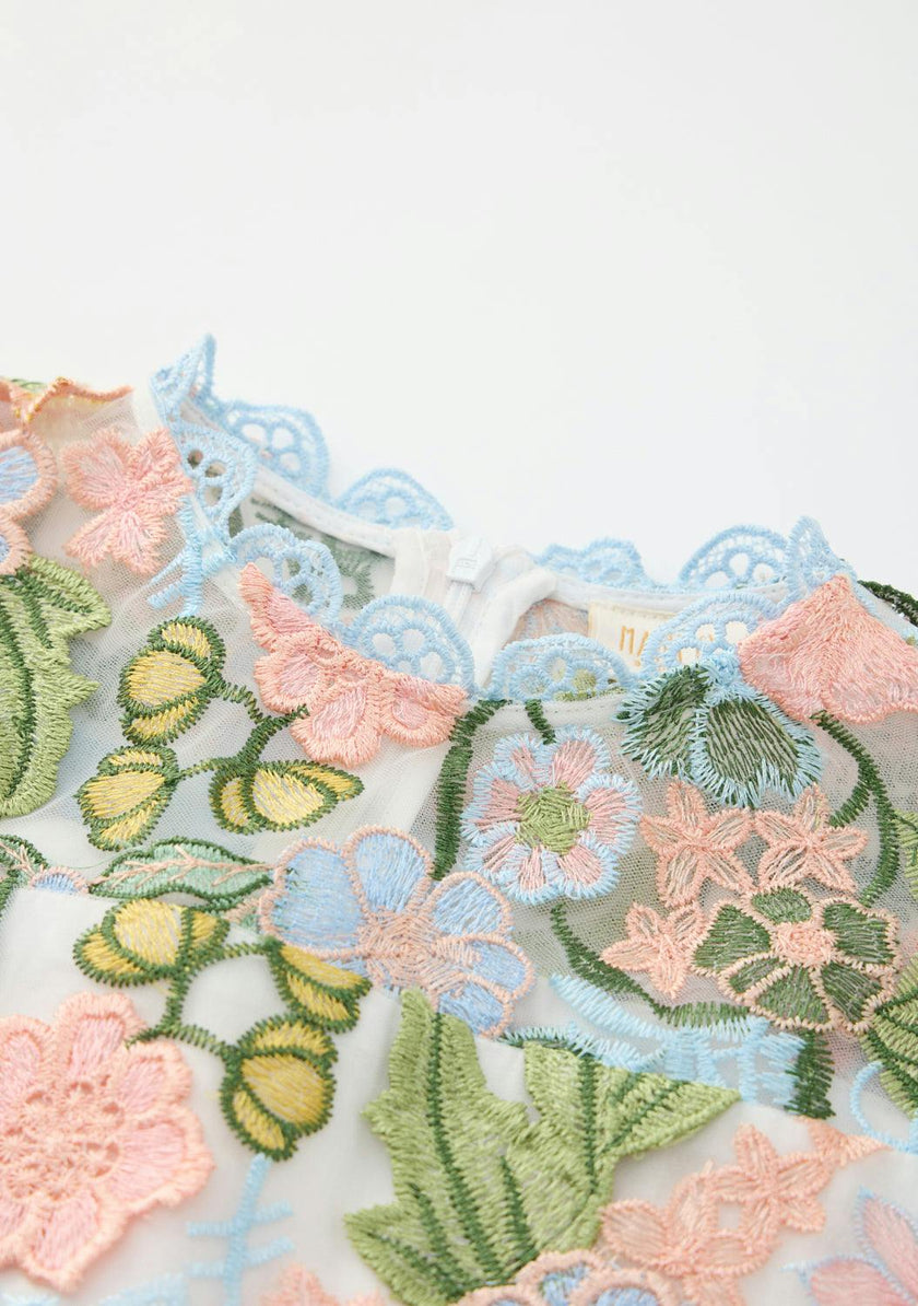 Rosalie Embroidery Mini Dress