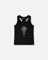 Organic Cotton Jersey Tank Top Black