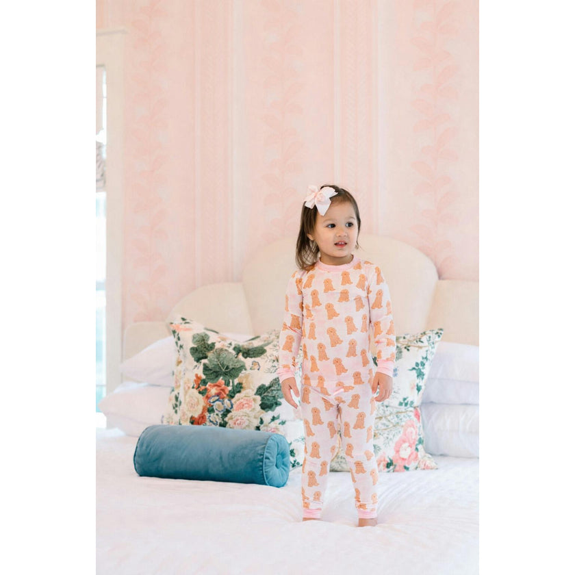 Pink Goldendoodle Bamboo PJ Set