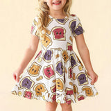 Peanut Butter Jelly Time Ruffled Twirl Dress