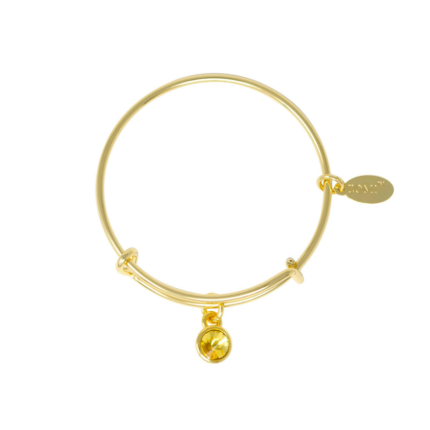 November Birthstone Bangle Bracelet