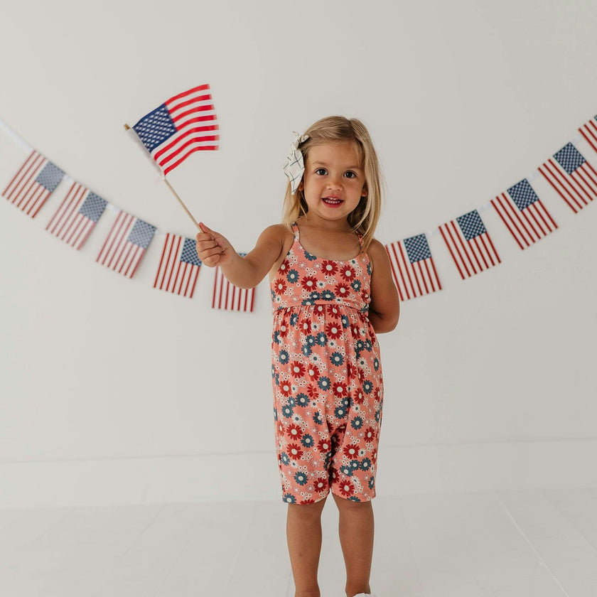 Girl's Tie-Back Romper