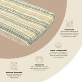 Charlie Farmhouse Quilted Plaid Changing Pad Cover