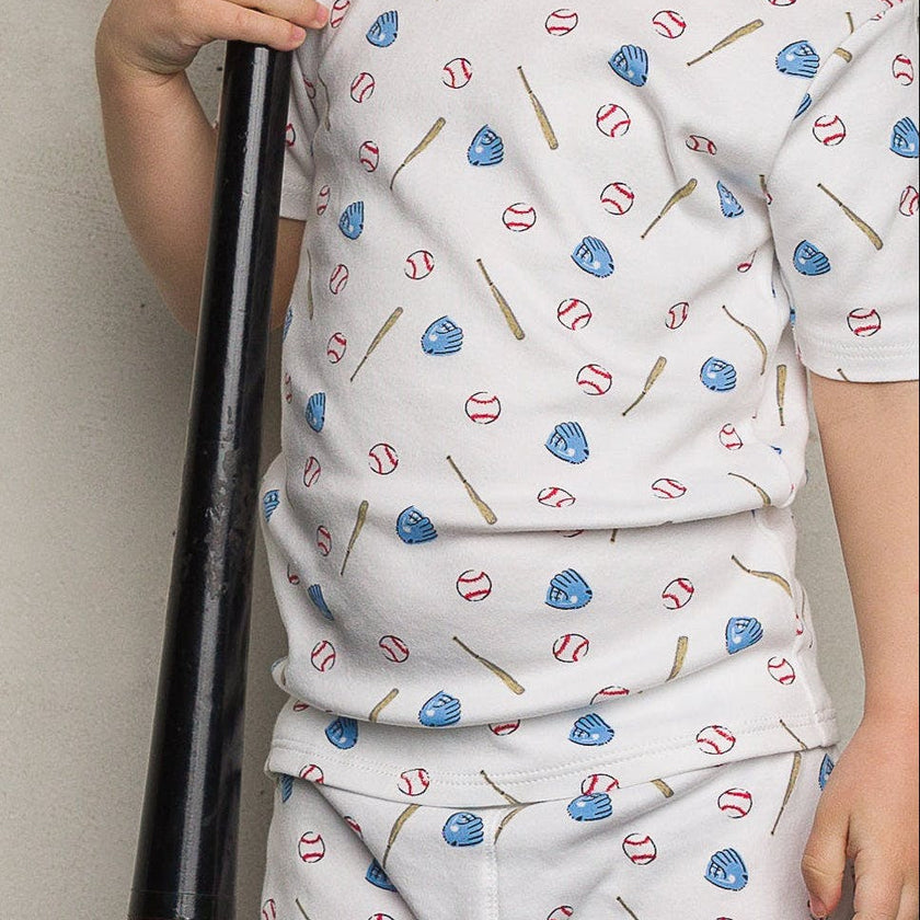 The Organic Short Sleeve Pajama Set [Batter Up]