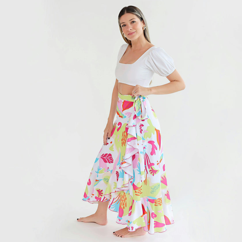 Women's Wrap Skirt - Viva Print