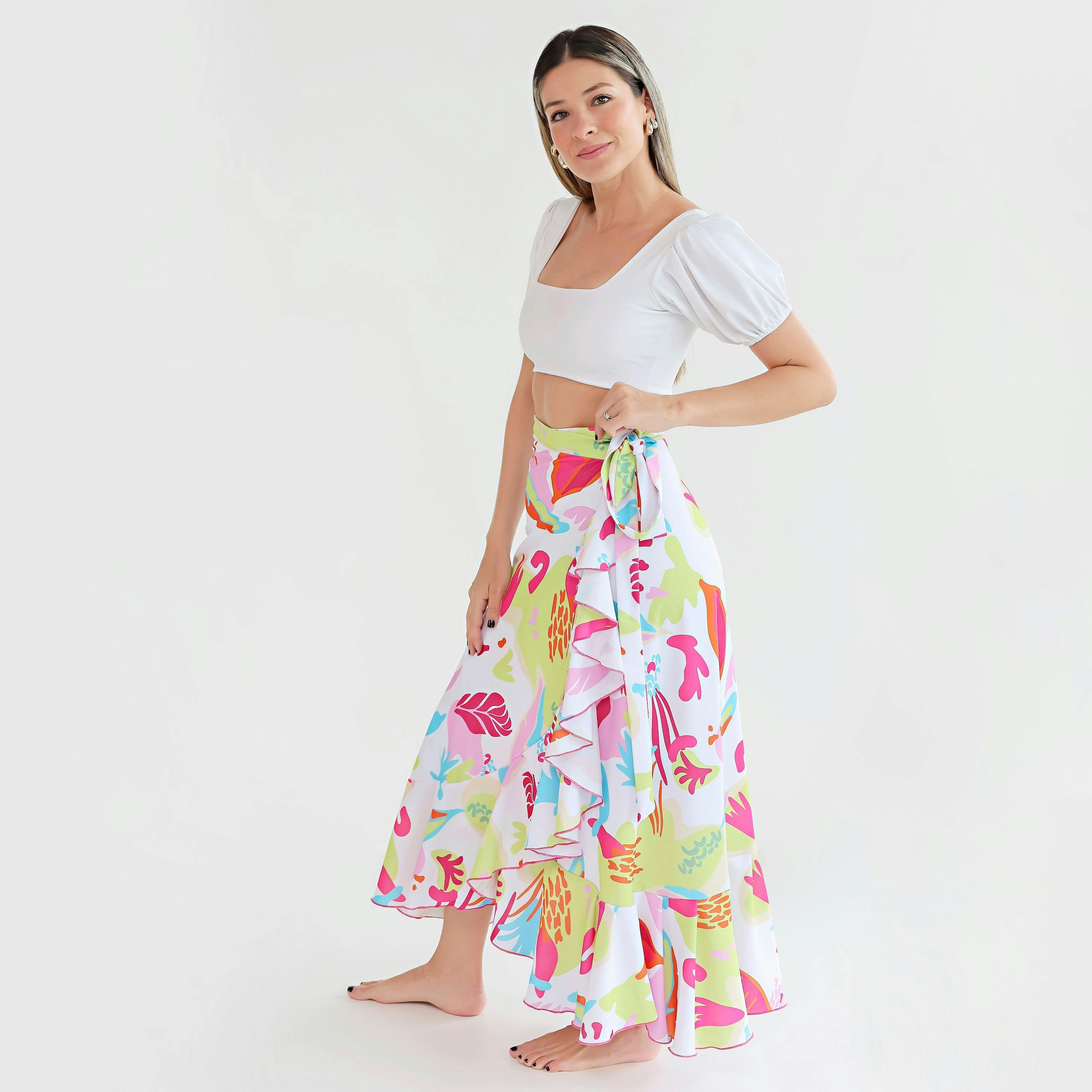 Women's Wrap Skirt - Viva Print