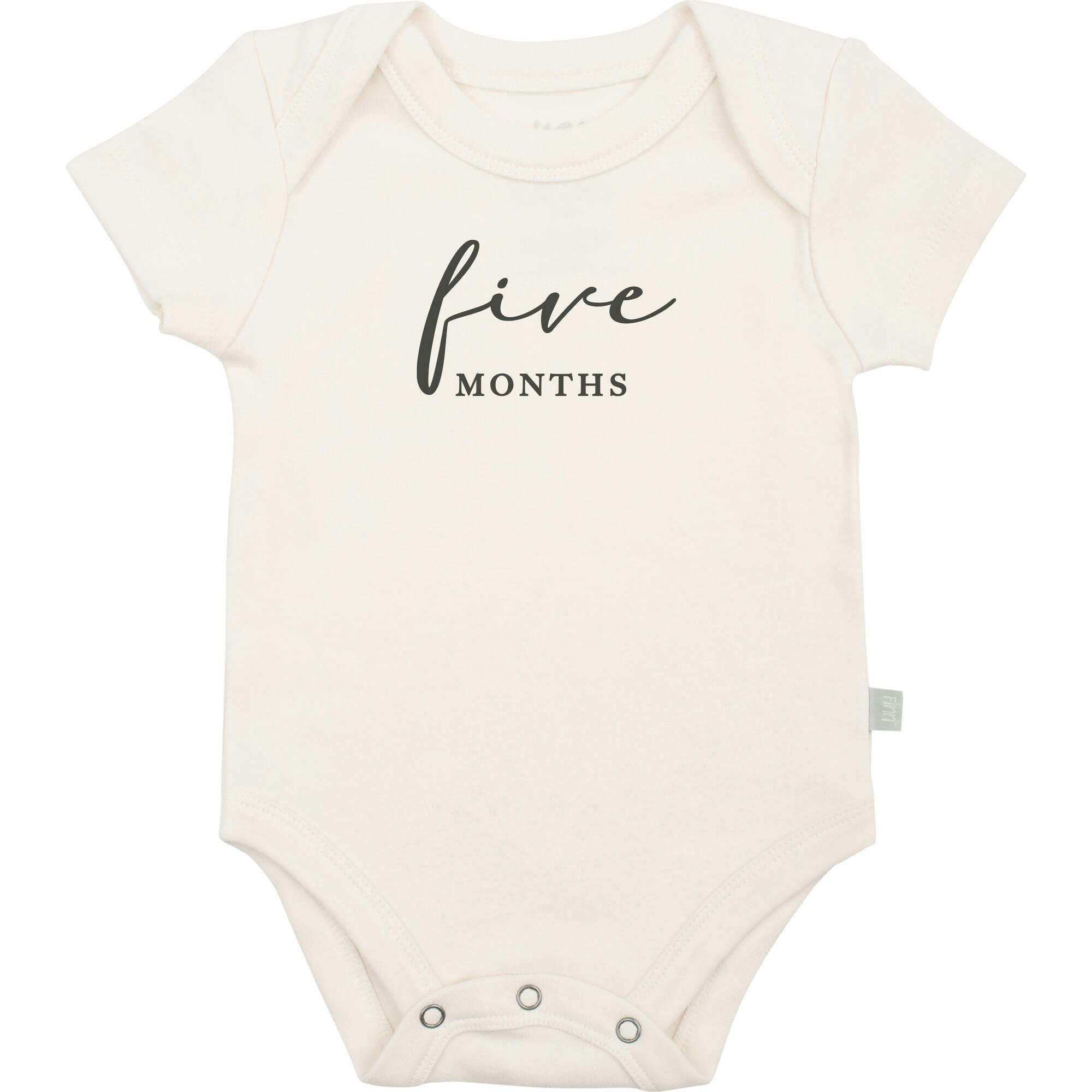 graphic bodysuit | five months milestone charcoal