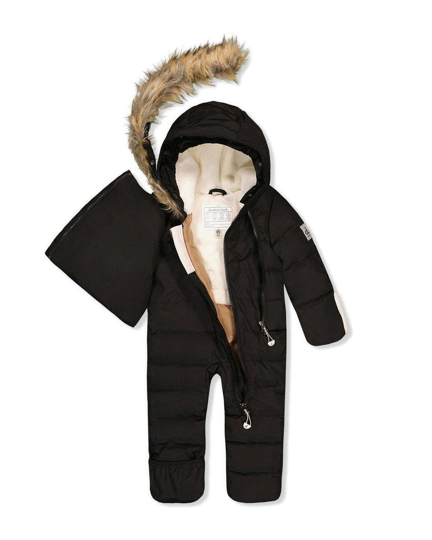 Baby Snug One Piece Snowsuit Adapted For Car Seats Black