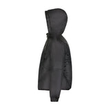 Girls Coat with Heart Quilting - Black