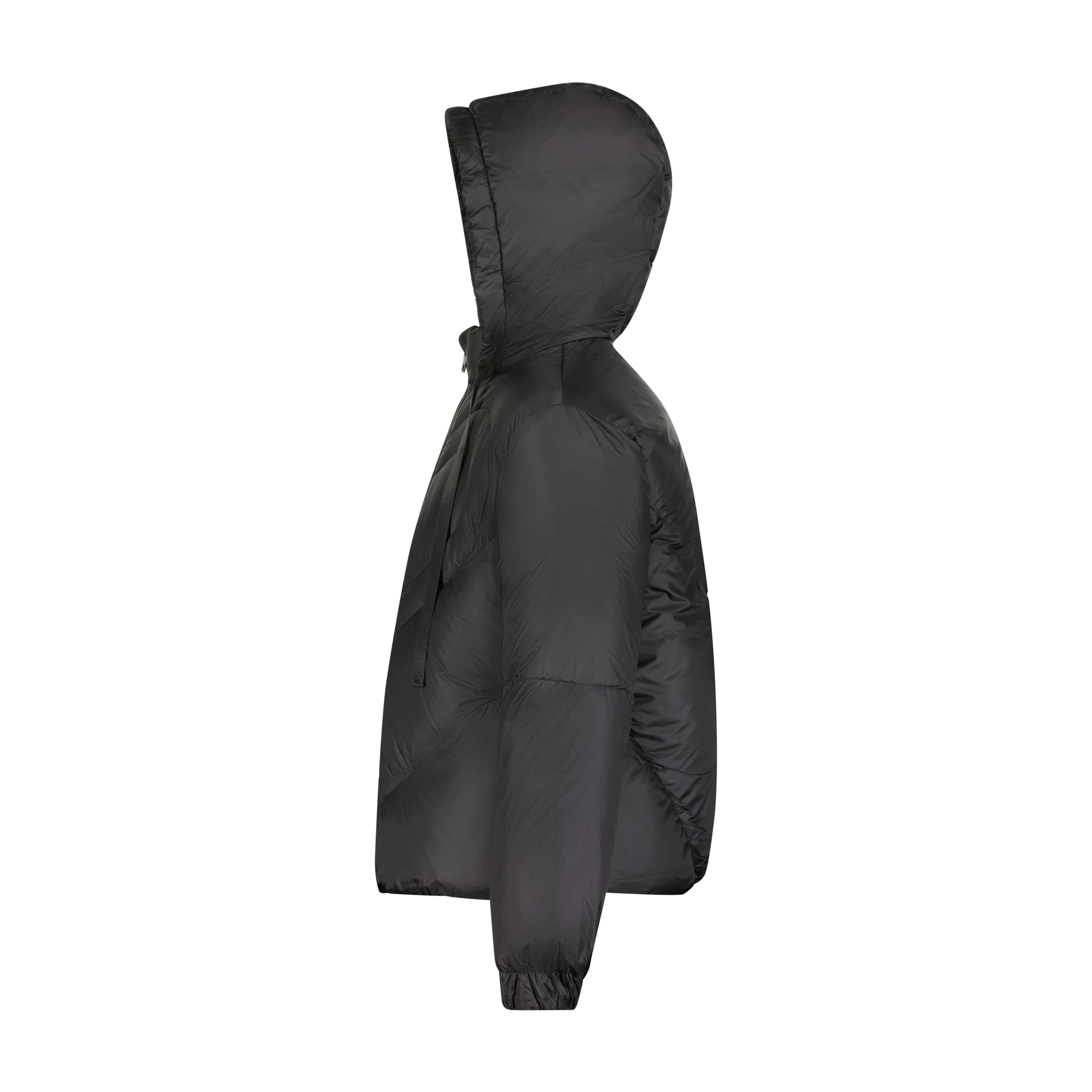 Girls Coat with Heart Quilting - Black