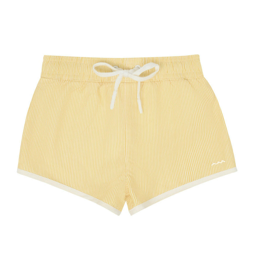 boys buttercream stripe boardie