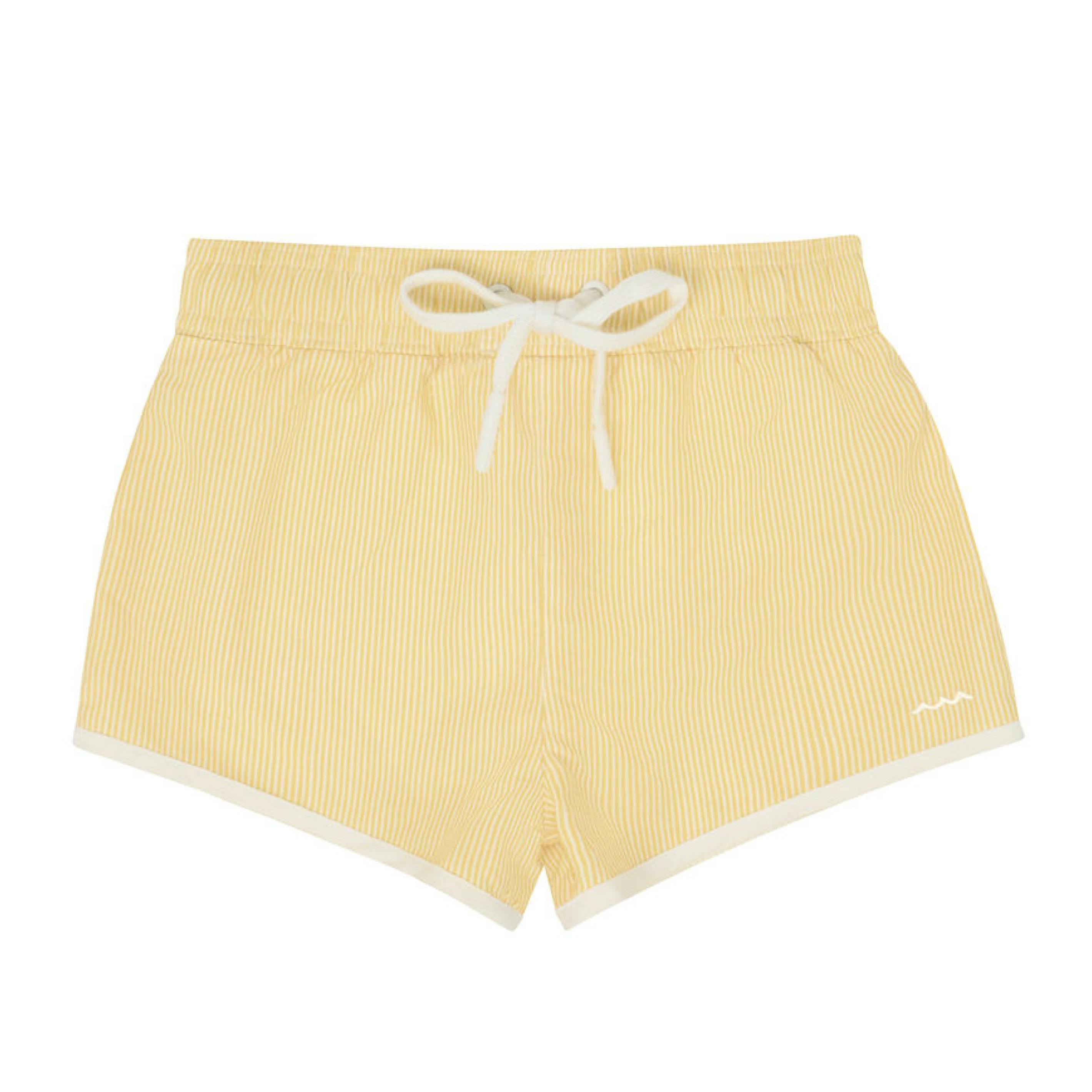 boys buttercream stripe boardie