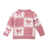 Infant Chenille Sweater Set with Headband| Pink Bows