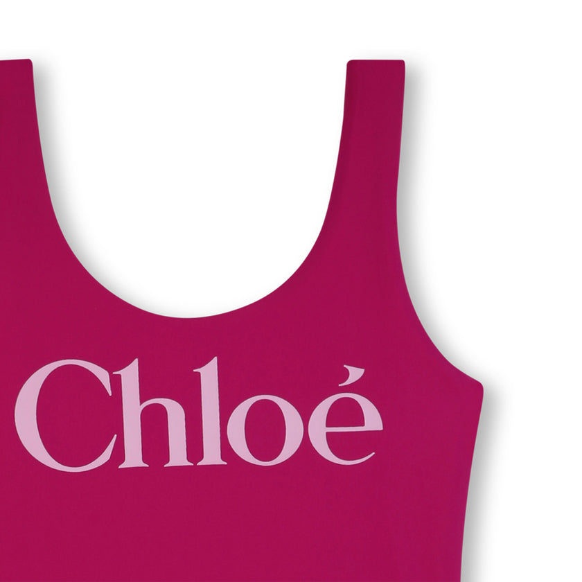 Magenta Chloé Logo Swimsuit