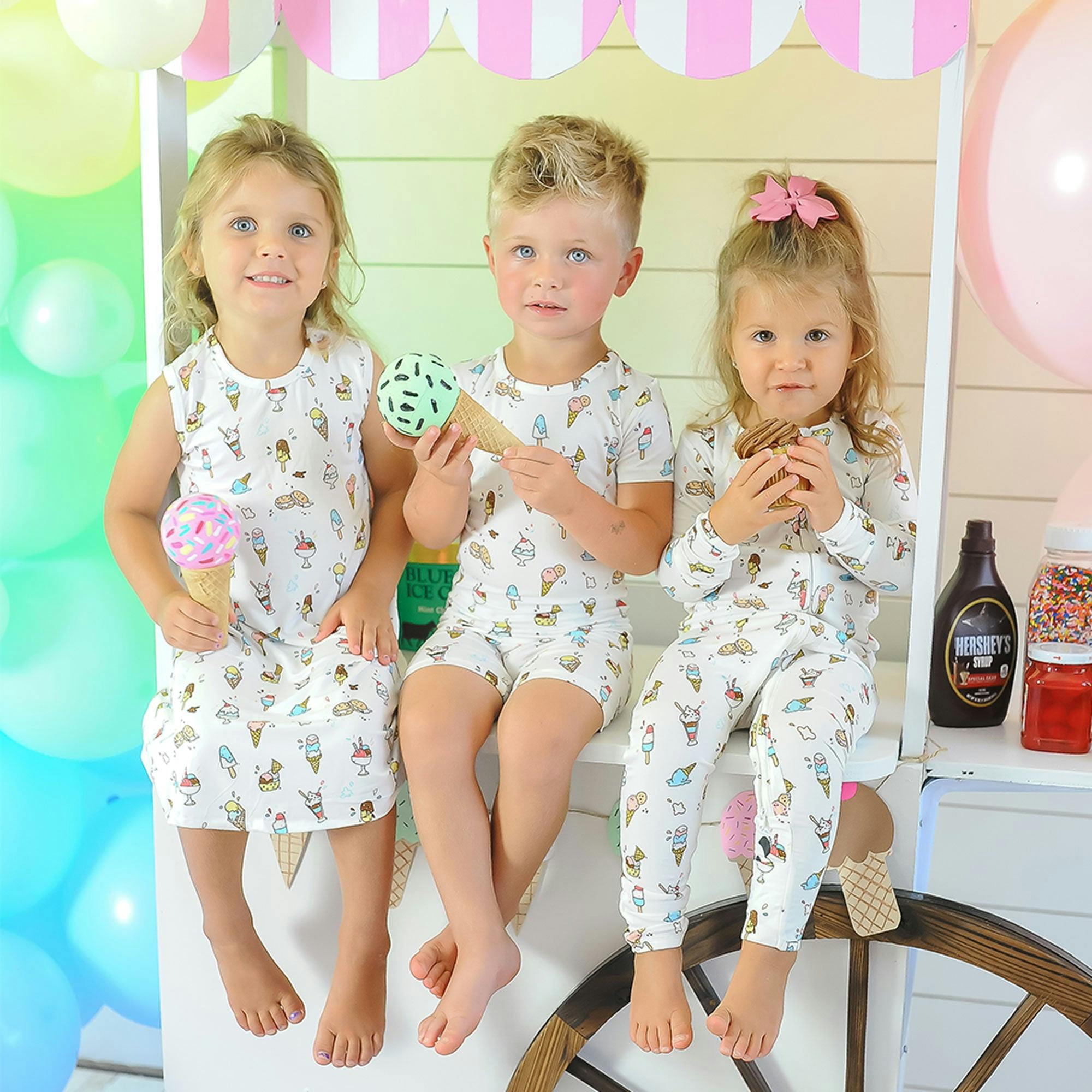 Ice Cream Bamboo Girls' Sleeveless Dress