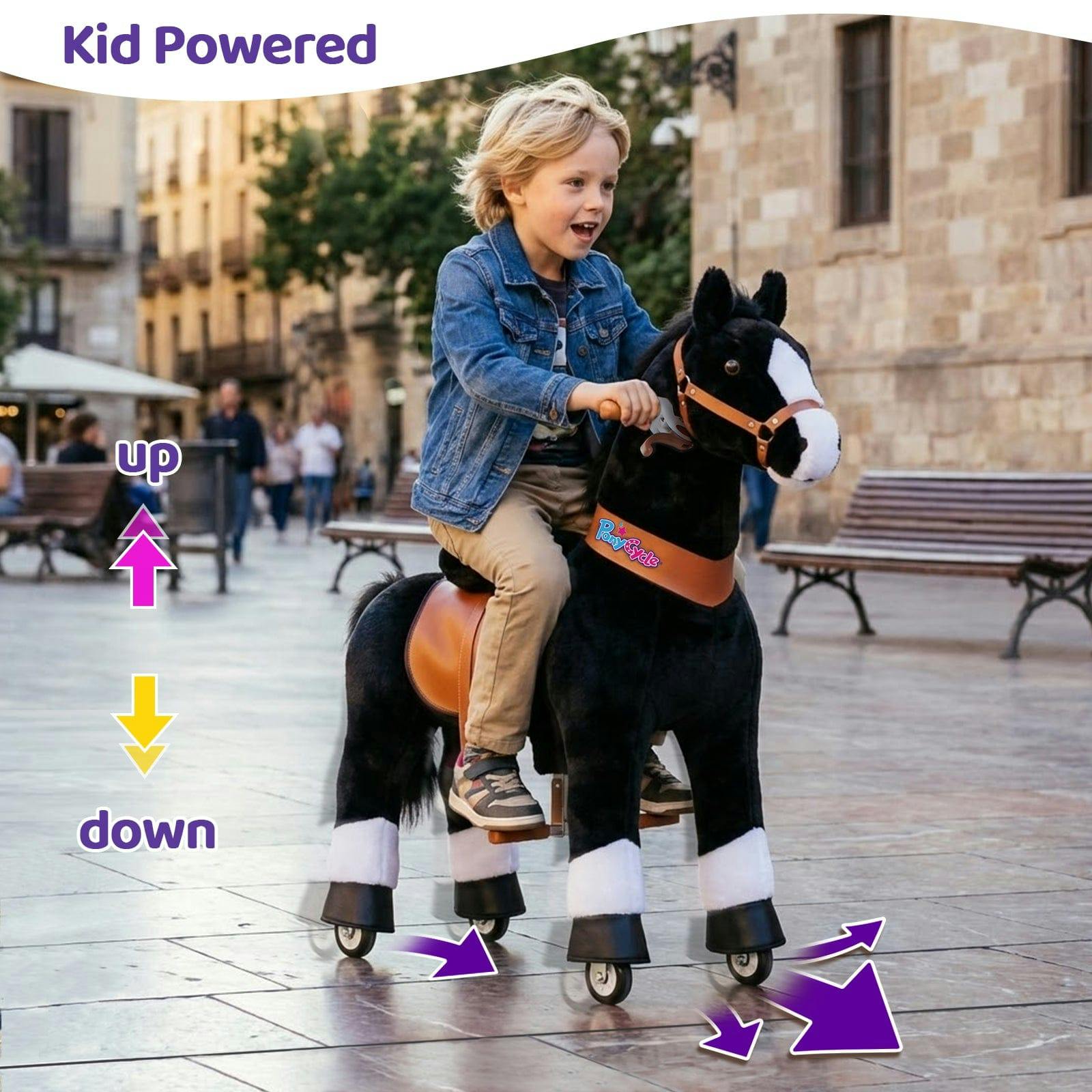 Model U® Horse Ride-On Toy Age 7+ – Black – Maisonette
