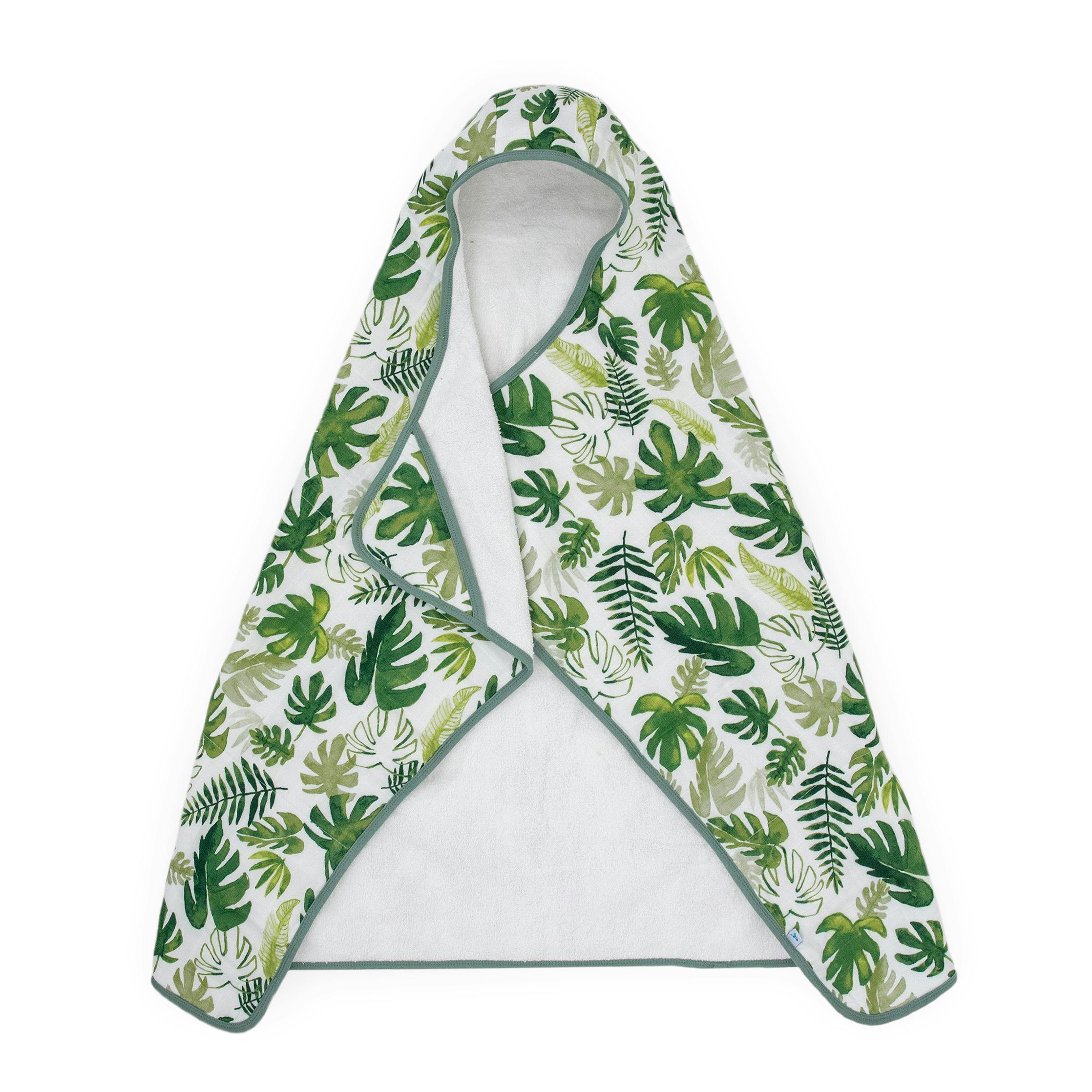 Toddler Hooded Towel - Tropical Leaf