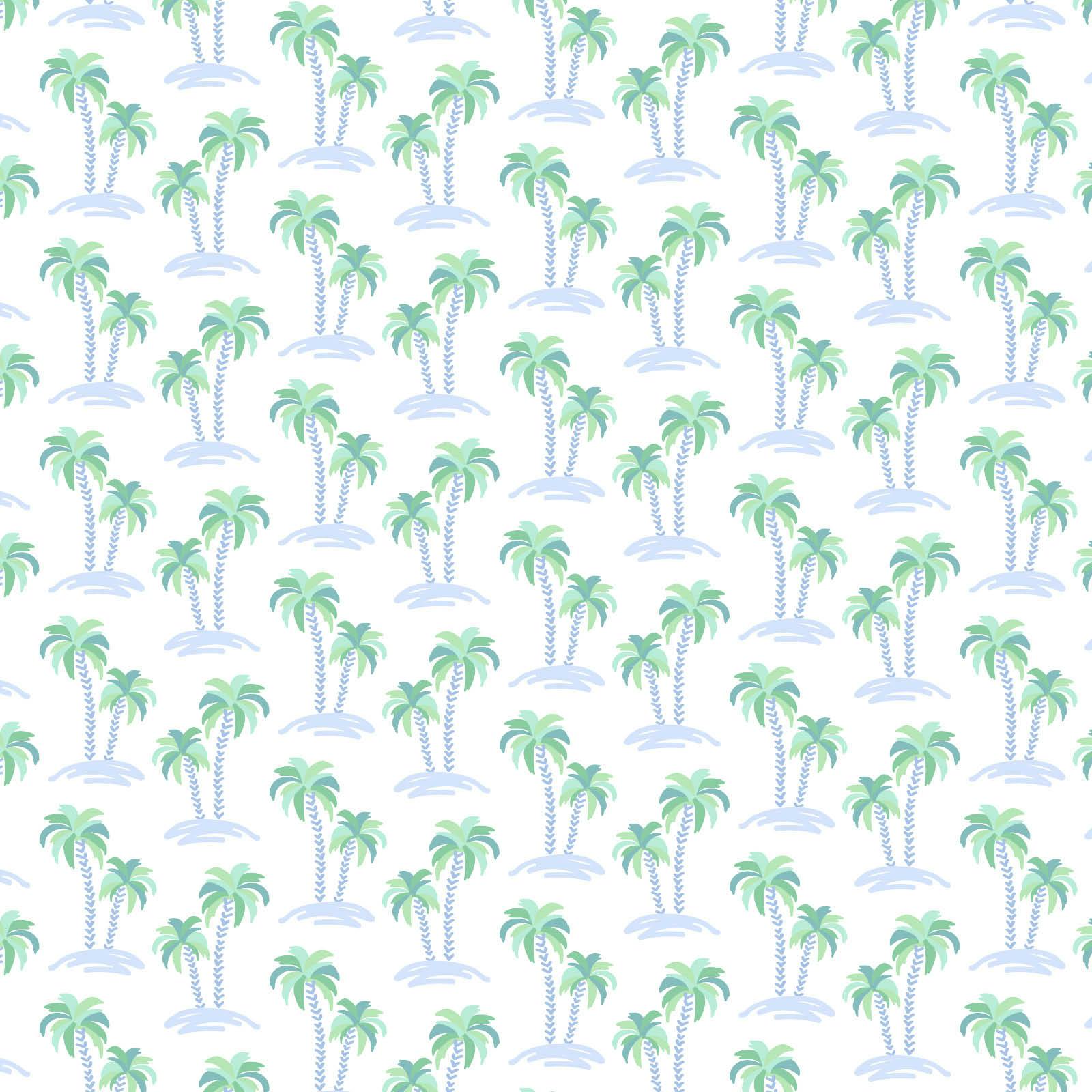 Charles Boys' Short Set - Palm Tree Isle Blue