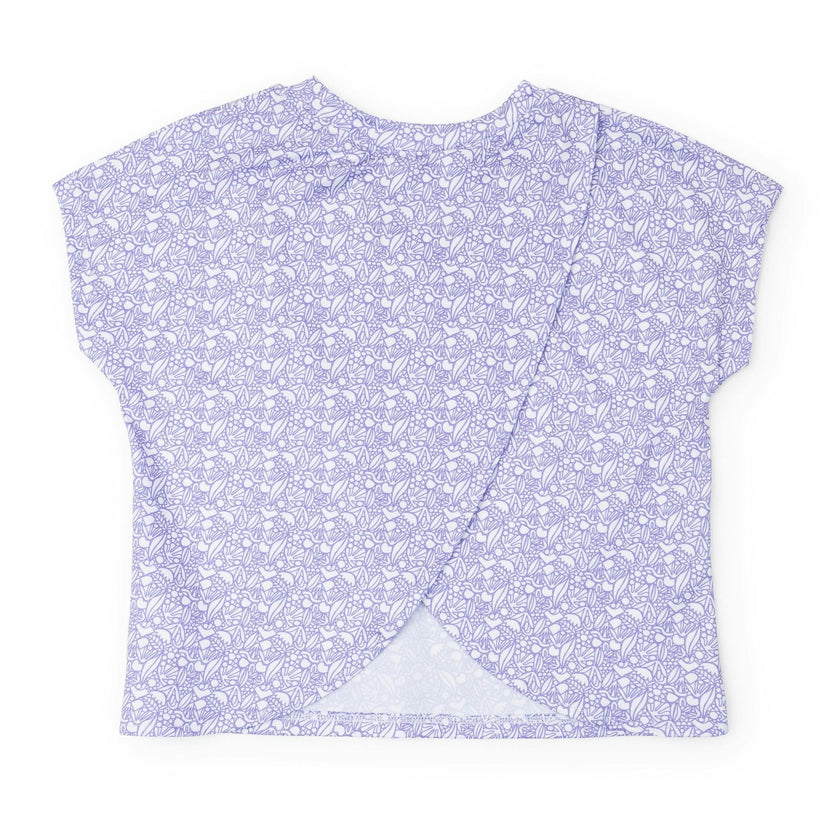 Sloane Girls' Short Sleeve Performance Top by LH Sport - Petal Pop Purple